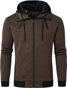 Sudadera con capucha personalizada para hombre, estilo urbano, con logotipo OEM, corte regular, cierre completo, poliéster/algodón, resistente al viento y transpirable - Product Image 2