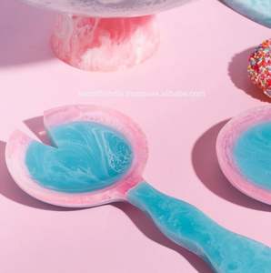 Ensemble de couverts fourchette et cuillère faits à la main classiques outils de service de salade en résine Durable pour la maison salle à manger vaisselle de cuisine - Product Image 3