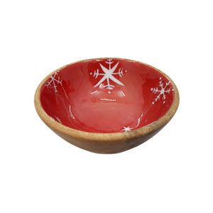 Nouvellement conception en bois forme ronde bol de service alimentaire émail fini pour la cuisine et la nourriture de table et des collations bols de service - Product Image 1