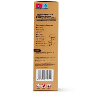 Gobelets en papier enduit personnalisés de 200 ml, biodégradables et imperméables, à double paroi - Product Image 3