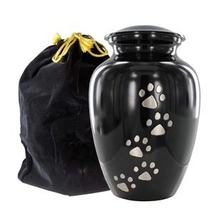 Ash Black Paw Engraved Dog Cat Ashes Pets Cremation Urn Keepsake Secured <b>Thread</b> <b>Lock</b> High Quality Pet Funeral Memorial Urns Jars - Product Image 2