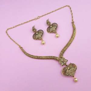 Kriaa Conjuntos de joyería fina-Collar chapado en oro de piedra austriaca marrón 1113201A - Product Image 1