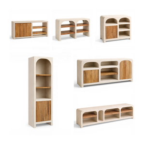 Mueble para TV de Madera de Acacia MAYA |   Mueble Bajo de Estilo Japonés Minimalista |   Consola Multimedia de Madera Maciza con 3 Estantes, Mueble Ecológico y Duradero - Product Image 6