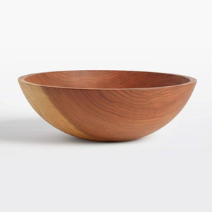 Tazón Redondo Grande de Madera Maciza Ligero y Pulido para Servir Ensaladas y Sopas con el Último Diseño para Decoración del Hogar - Product Image 4