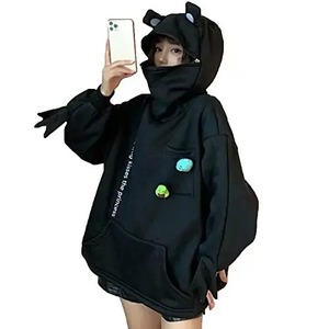 Basique femmes à capuche polyvalent haut sweats été à manches courtes couleur unie femme sport loisirs à capuche - Product Image 3