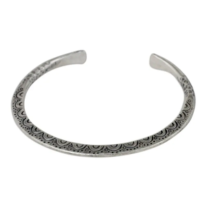 Bracelet manchette en argent 925, bijoux fantaisie, artisanat tendance, bijoux bohèmes, idée cadeau, fournisseur en gros - Product Image 1