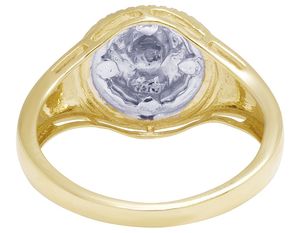 Bague pour homme Lion Face en or jaune 10 carats diamants cultivés en laboratoire pour bijoux Hip Hop de luxe audacieux et vêtements de déclaration - Product Image 5