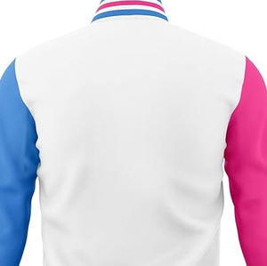 Veste universitaire de baseball avec logo personnalisé en gros pour hommes patchs de broderie de haute qualité sur toile motif de lettres manches complètes - Product Image 3