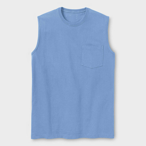 OEM Custom Manufacturer High-Quality <b>Men's</b> Sleeveless <b>Pocket</b> T-<b>Shirt</b> Perfect for Summer and Activewear <b>Men's</b> T-<b>shirts</b> - Product Image 1