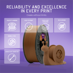 Filament PLA HD WINKLE 2,85 mm 1 kg pour imprimante 3D, tolérance élevée 0,05 mm, compatible lit chauffant 190-230°C, biodégradable, impression facile - Product Image 4