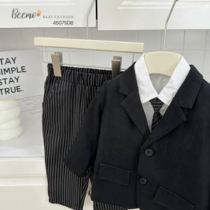 High Quality Beemo 3-Piece Striped Korean Formal Winter Suit Baby <b>Boys</b> Long Sleeves Age 1-7 Years New Arrival Wholesale <b>Clothing</b> - Product Image 1