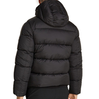 Blouson matelassé unisexe formel en jersey brûlé noir avec patchwork camouflage et motifs de dessins animés, logo personnalisé, haute qualité, mode de luxe