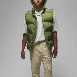 Nueva chaqueta de invierno OEM personalizada para otoño e invierno con cuello levantado y bolsillo con cremallera, chaleco acolchado de Color personalizado para hombre - Product Image 1