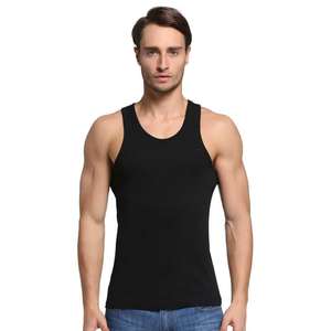 Débardeur côtelé pour homme en spandex/polyester de haute qualité, imprimé personnalisé, écologique, séchage rapide, pour la salle de sport, l'entraînement, le fitness, le streetwear, l'été - Product Image 3