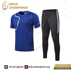 Conjunto de traje deportivo para correr para mujer sólido estampado personalizado-100% algodón pantalones y camisa de jogging a prueba de viento para gimnasio de entrenamiento físico - Product Image 2
