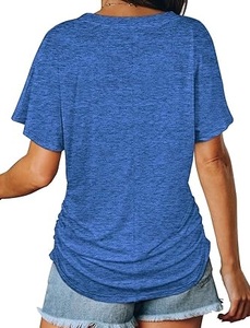 Camisetas de Cuello en V de Alta Calidad 100% Algodón para Hombre, Impresión de Logotipo Personalizado, Ecológicas, Transpirables e Informales - Product Image 2