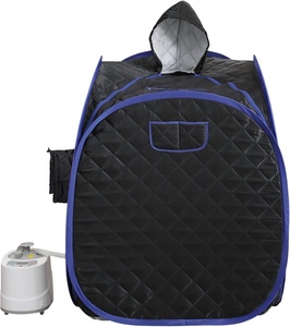 BAFAN Sauna à vapeur portable moderne pour 1 à 2 personnes, léger, avec fenêtres en transom, tente de spa à domicile, installation facile, alimentation par prise, garantie 1 an - Product Image 1