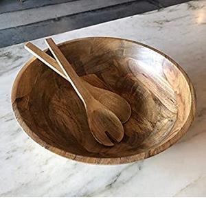 High Quality Wooden Dinner Table <b>Bowls</b> for Home and Hotel for Serving Salad Cereal Party <b>Popcorn</b> in Kitchen Decor - Product Image 6