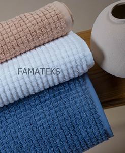 Toallas de baño de lujo, algodón turco peinado suave, superabsorbente, patrón cuadrado, fabricante turco - Product Image 5