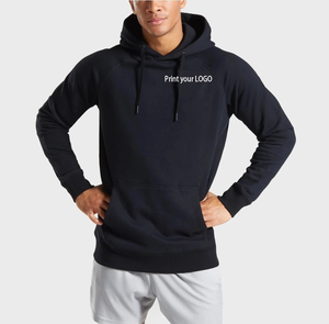 Venta al por mayor personalizado de los hombres 100% algodón pulóver sudaderas con capucha peso pesado de alta calidad Puff impresión bordada de gran tamaño de invierno - Product Image 3