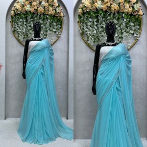 Saree Sari Indian Party Wear Bollywood Wedding Designer Pakistani Women Saree Sari Indian Party Wear Wedding - Product Image 4