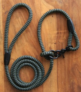 Correa negra y caqui para perros pequeños y grandes - Product Image 1