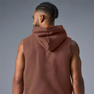 OEM Men Athletic <b>Sleeveless</b> <b>Hoodie</b> - Moisture-Wicking and Quick-Dry <b>Hoodie</b> for Gym, Running, and Fitness, Perfect for Training - Product Image 4
