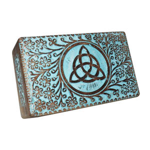 Premium Quality Antique Look <b>Wooden</b> Jewellery <b>Box</b> Triquetra Design Mango Wood <b>Box</b> for <b>Decoration</b> and Storage Use at <b>Cheap</b> Price - Product Image 2