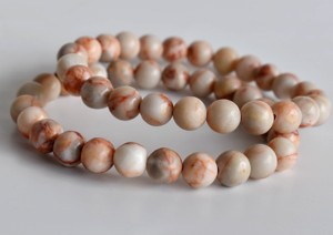 Bracelet de méditation en jaspe rouge poli de 8 mm, perles rondes, couleur rouge naturelle, vente en gros - Product Image 5