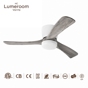 USA In Stock Modern 42 Inch <b>Ceiling</b> Fan with <b>Light</b> Flush Mount Solid Wood Design Quiet DC Motor for Bedroom Living room - Product Image 6