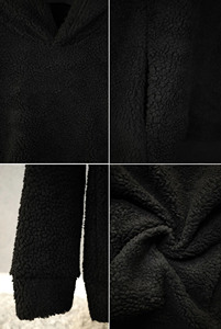 Warm Sherpa Hoodie para hombres Makers High GSM Heavy Polyester/Cotton Eco-Friendly Windproof Winter Hoodie - Product Image 5