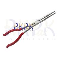 Alicates de pesca con mango de PVC personalizables de 290mm de longitud total para cadena larga, fabricación de joyas de nariz, mandíbulas dentadas, OEM de grado DIY