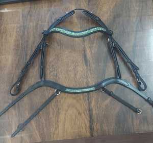Genuine Brown Leather Bridle Dressage Horse Riding Equestrian Gear - Product Image 4