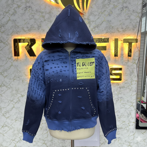 Sweat à capuche zippé de qualité professionnelle, très demandé, imprimé en relief, fabriqué en usine, prix bas, sweat à capuche pour hommes, sweat à capuche pour hommes - Product Image 1