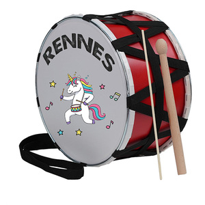 Tambor Infantil de Diseño Personalizado Rennes DVL-33RD - Instrumento de Percusión Orff de 30 cm (12 pulgadas) - Product Image 1