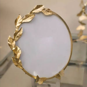 Metal <b>Brass</b> Embossed Rectangular Handmade Photo <b>Frame</b> Gold Finish Desk Organizer and Hanging Modern Design - Product Image 5