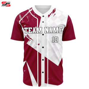 ชุดกีฬาเบสบอลสำหรับทีมกีฬามีกระดุมสำหรับผู้เล่นเสื้อกีฬาแบบมีกระดุมสำหรับฐานออกแบบได้ตามต้องการ - Product Image 6