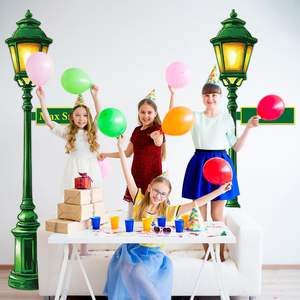 Lot de 2 lampadaires de rue à découpe escamotable avec décorations de fête pour anniversaires - Product Image 4