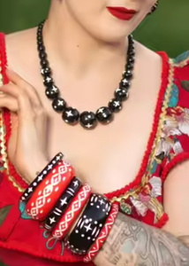 Fashion Jewellery <b>Resin</b> Necklace Double Line From India Handmade Classic Ethnic Wedding <b>Gift</b> for Women & Girls - Product Image 6