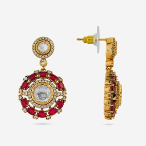 Pendientes Kundan 187756, Pendientes de Piedra Kundan a la Moda - Product Image 4
