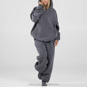 ชุดกีฬาขนแกะใส่ได้ทั้งชายและหญิงชุดวอร์มผ้าฝ้ายเทอร์รี่ไซส์ใหญ่พิเศษโลโก้ตามสั่ง - Product Image 6