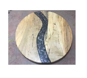 New Arrival Unique Square Acacia Wood Epoxy Resin Coasters Classic Design <b>Tablemat</b> Pad Holder Set Kitchen Sustainable Elegant - Product Image 2