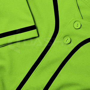 Jersey de béisbol personalizado con botones completos OEM 100% poliéster precio barato al por mayor con diseño personalizado hecho en Pakistán - Product Image 3
