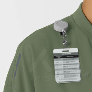 Nuevas chaquetas de fregado de color sólido para mujer Uniformes de hospital de uso al aire libre con cremallera completa - Product Image 6