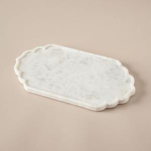 Plateau en marbre de qualité supérieure, parfait pour le comptoir de la salle de bain, la décoration de la cuisine et l'organisation des parfums, des bougies et des accessoires décoratifs - Product Image 3