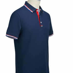 Polo pour hommes en coton respirant, décontracté, à manches courtes, confortable et élégant, vêtements de bureau, de golf, vêtements de mode quotidiens - Product Image 1