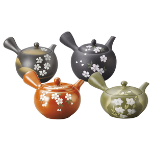 Tetera de Cerámica con Diseño de Flor de Sakura, Estilo Japonés, Asa Lateral, Kyusu Ecológica para Té Verde, Hecha en Japón por TOKONAME - Product Image 1