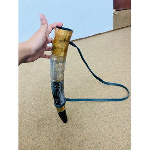 แตรเป่าไวกิ้งทำมือระดับพรีเมียม เป็นมิตรกับสิ่งแวดล้อม พร้อมสายหนัง ทนทานและกันน้ำ เหมาะสำหรับเทศกาลและนักสะสม - Product Image 3