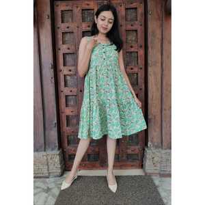 Nouvelle robe midi en coton imprimé 2024 Summer Wear - Product Image 3