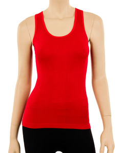 Women's Blue Spandex/Polyester & 100% Cotton <b>Knitted</b> <b>Sleeveless</b> Tank <b>Top</b> Scoop Neck Solid Color Casual Sportswear High Quality - Product Image 2